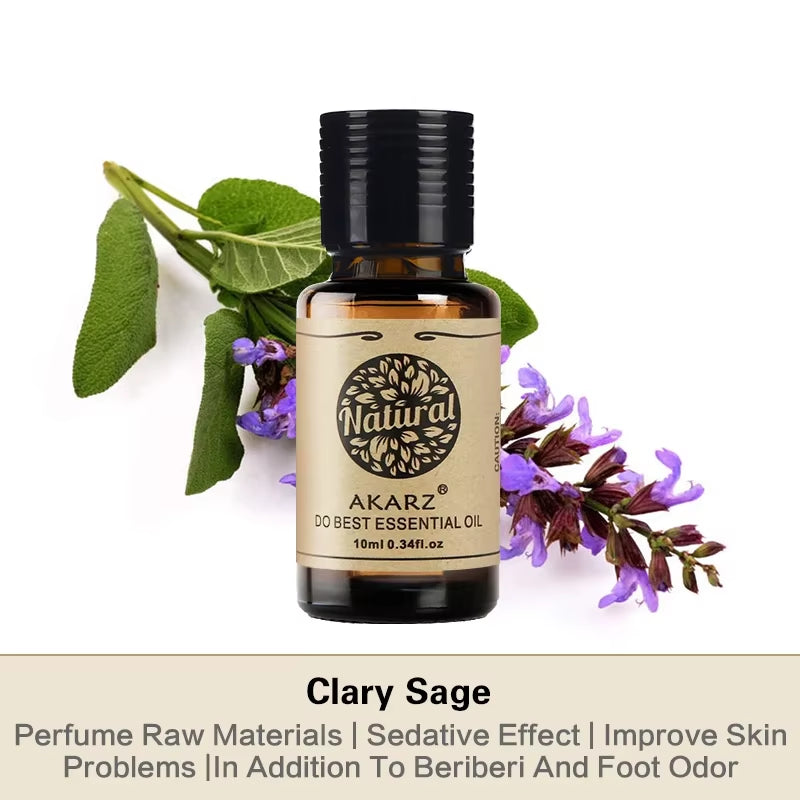 Clary Sage Essential Oil Natural Skin Effect Nursing Hair Oil Control Balance Clary Sage Oil