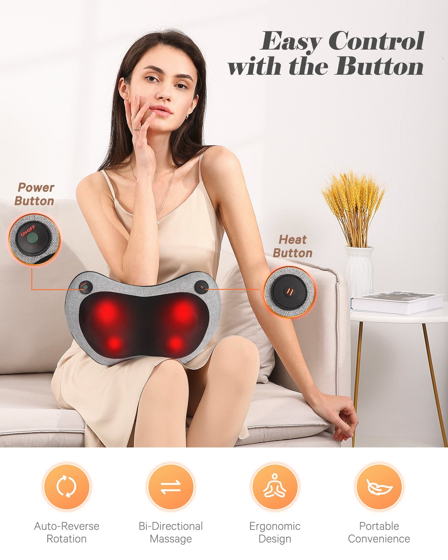 Shiatsu Massage Pillow with Heat