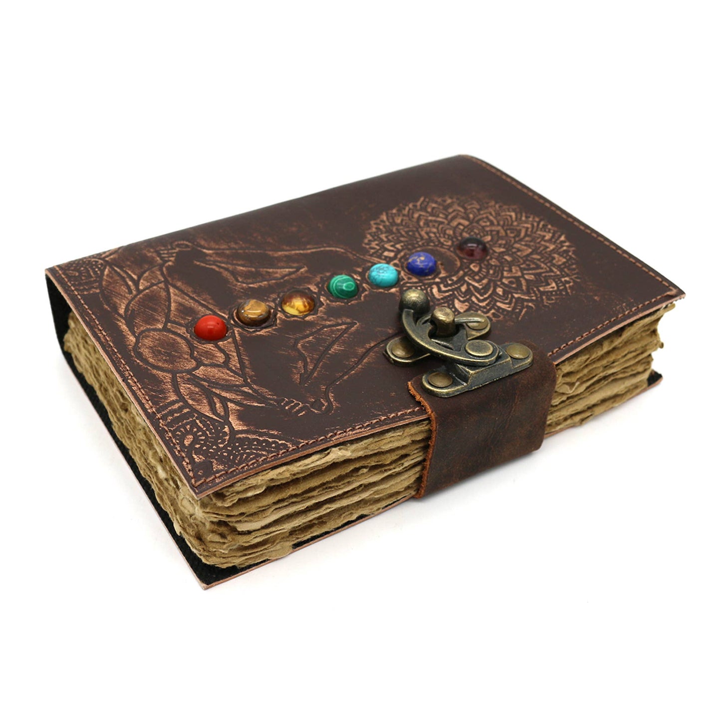 Embossed 7 Chakras Leather Journal