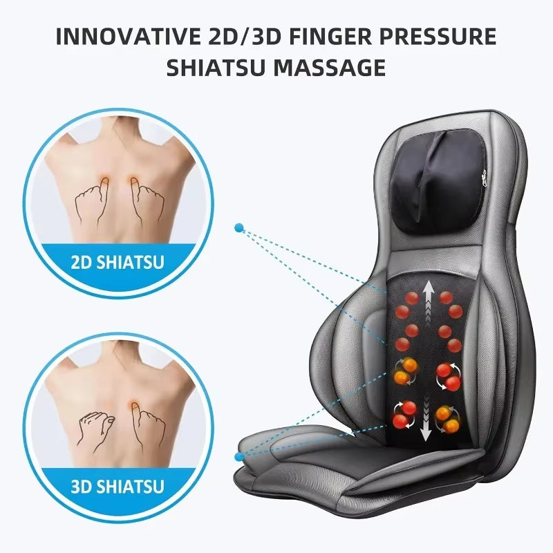 Massager Chair Pad with Heat and Compression