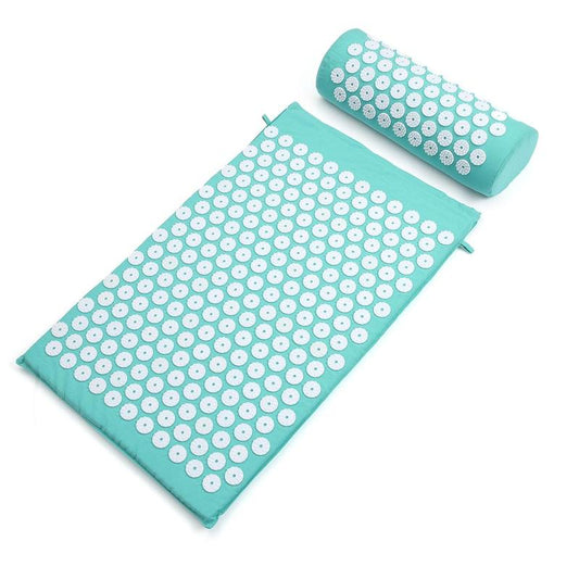 Yoga Mat with Pillow & Storage Bag (3 Counts/Set), Acupressure Yoga Mat, Massage Yoga Mat, Fitness Equipment for Home Gym