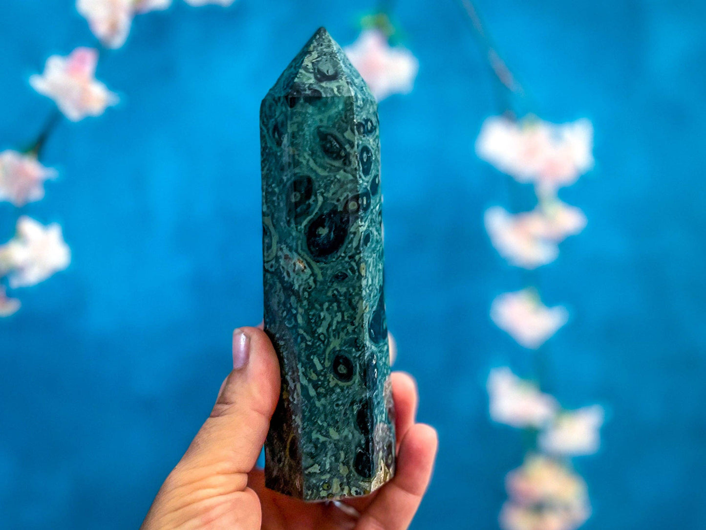 Kambaba Jasper Standing Crystal Tower: 400-449 GRAMS