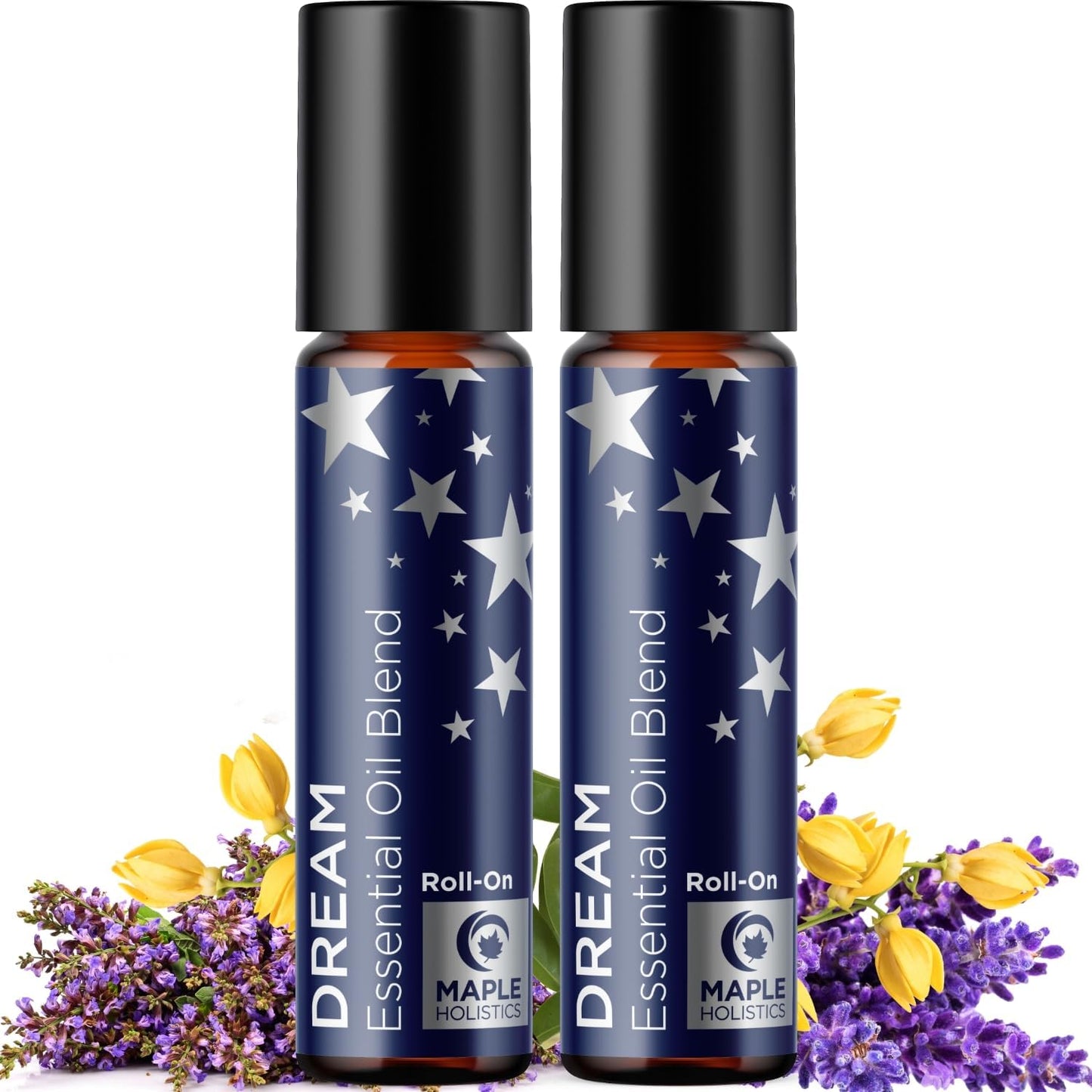 Lavender Essential Oil Roll on - Calming Aromatherapy Oil Roller for Sleep Headaches and Relaxation - Natural Pre-Diluted Sleep Oil for Nighttime Relaxation with Lavender Essential Oil for Skin