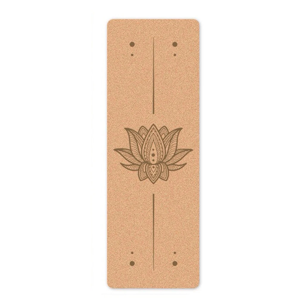 New Fashion 4Mm Double Sides Non Slip High Elastic Cork Yoga Mat Fitness Gym Cushion Customized