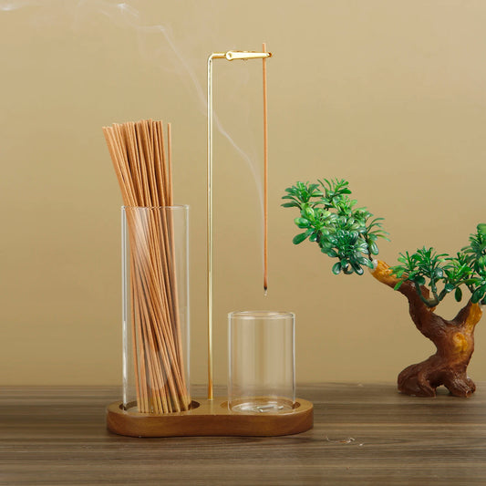 2-in-1 Incense Holder with Anti-Ash Flying Design