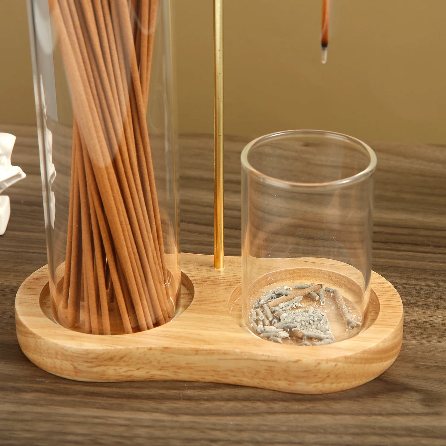 2-in-1 Incense Holder with Anti-Ash Flying Design