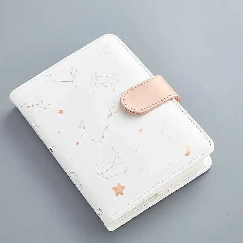 Starry Star Moon PU Leather Notebook Hardcover Paper Journal Diary Planner Notepad Stationary