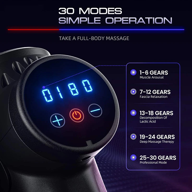 30-Level Deep Tissue Massage Gun