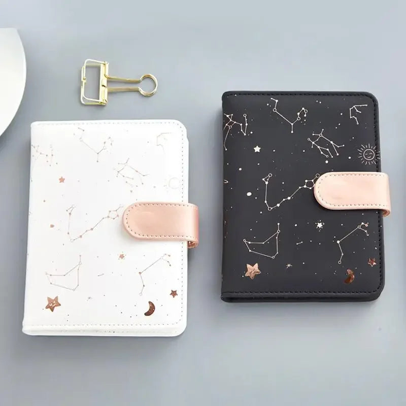 Starry Star Moon PU Leather Notebook Hardcover Paper Journal Diary Planner Notepad Stationary