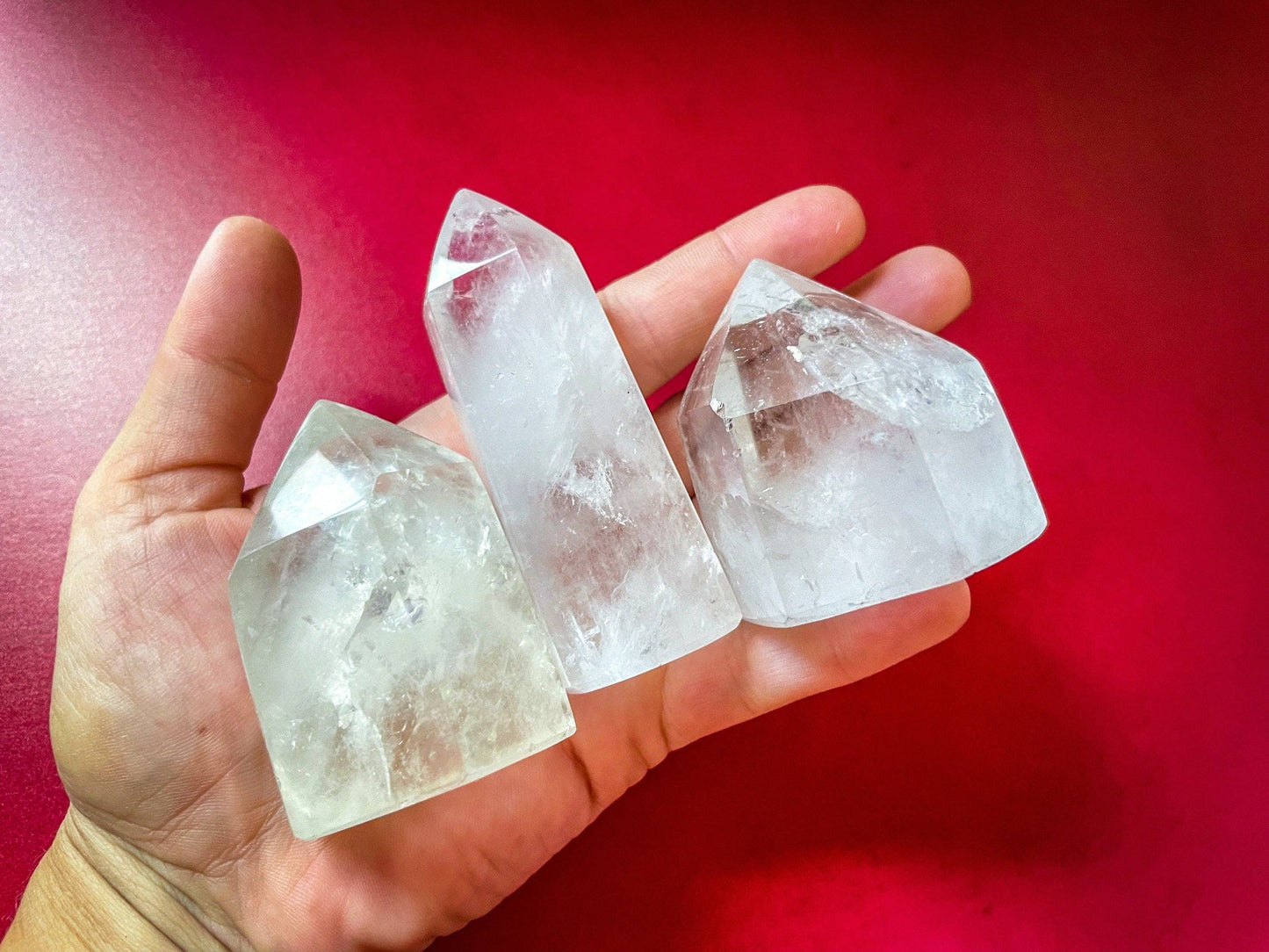 Polished Clear Quartz Towers: SIZE A 70-90 G