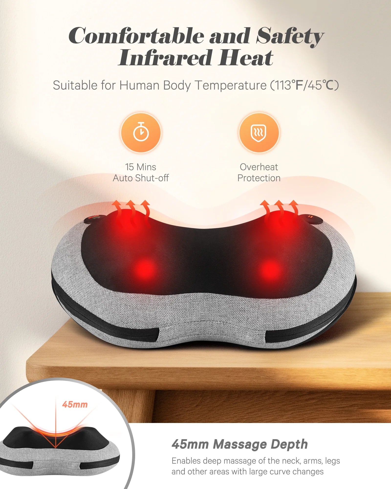 Shiatsu Massage Pillow with Heat