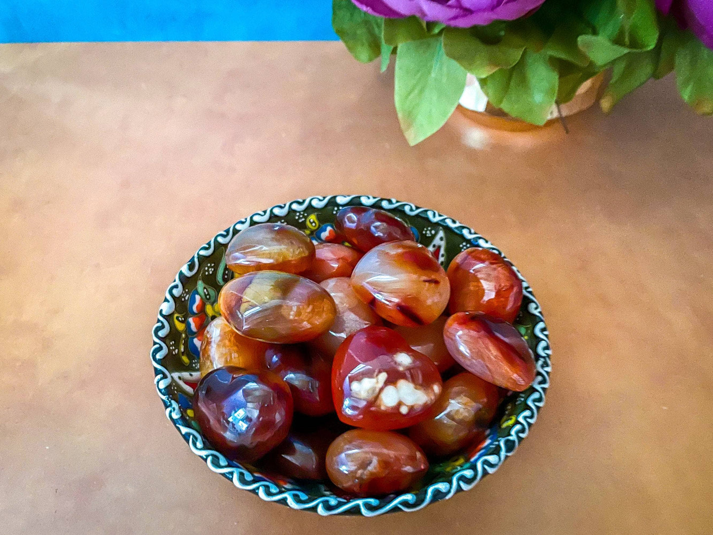 Carnelian Hearts, Ethically Sourced Mothers Day Gifts: 3-4CM